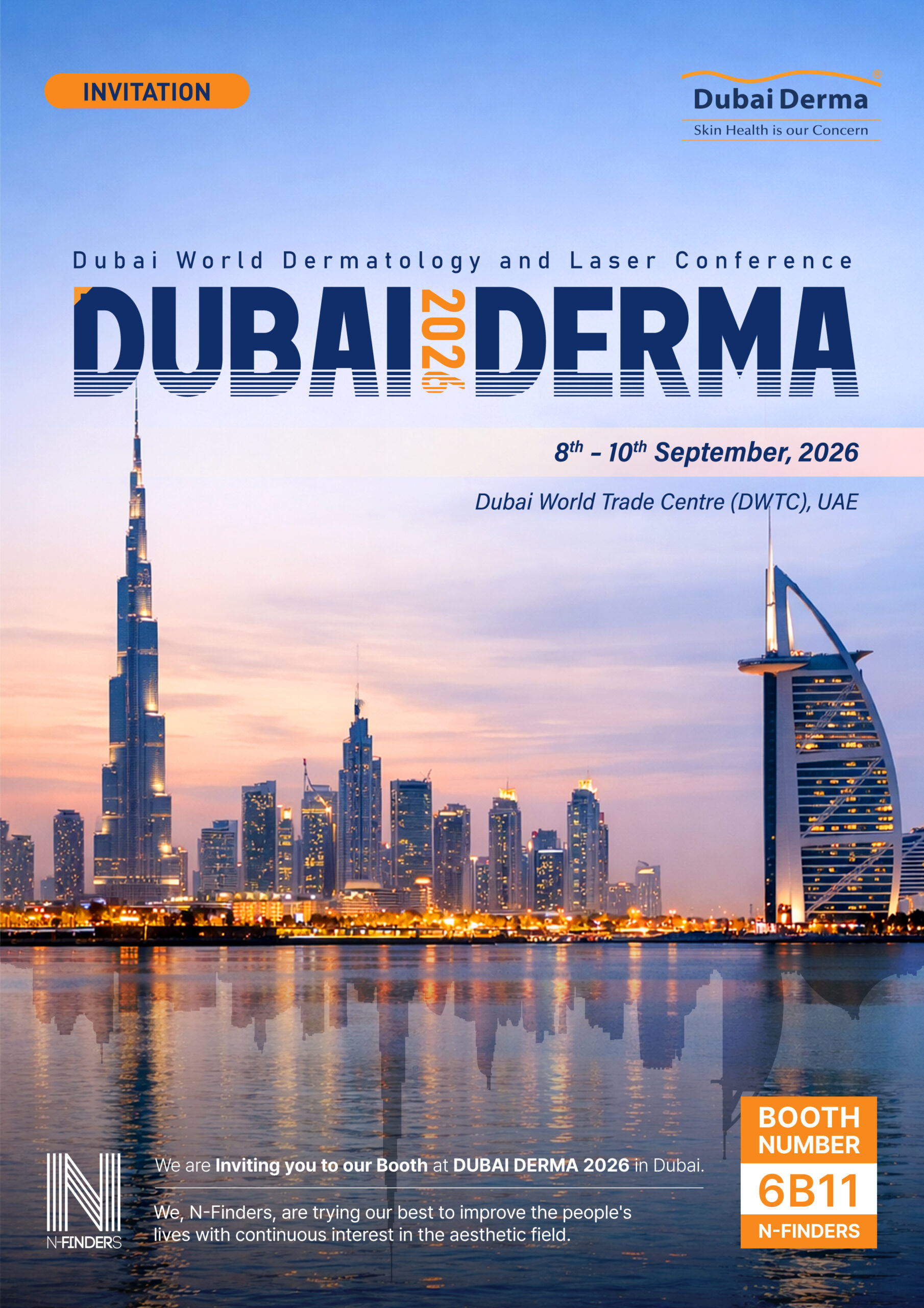 Updated Booth Number — Dubai Derma 2026